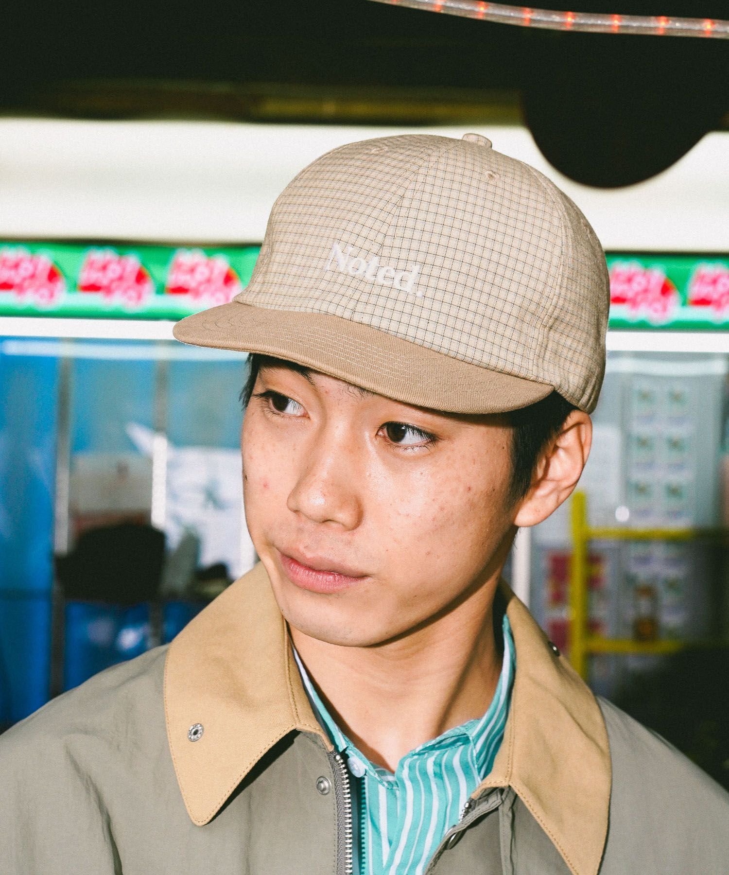 楽天市場】チェック 生地（カラーベージュ）（キャップ｜メンズ帽子