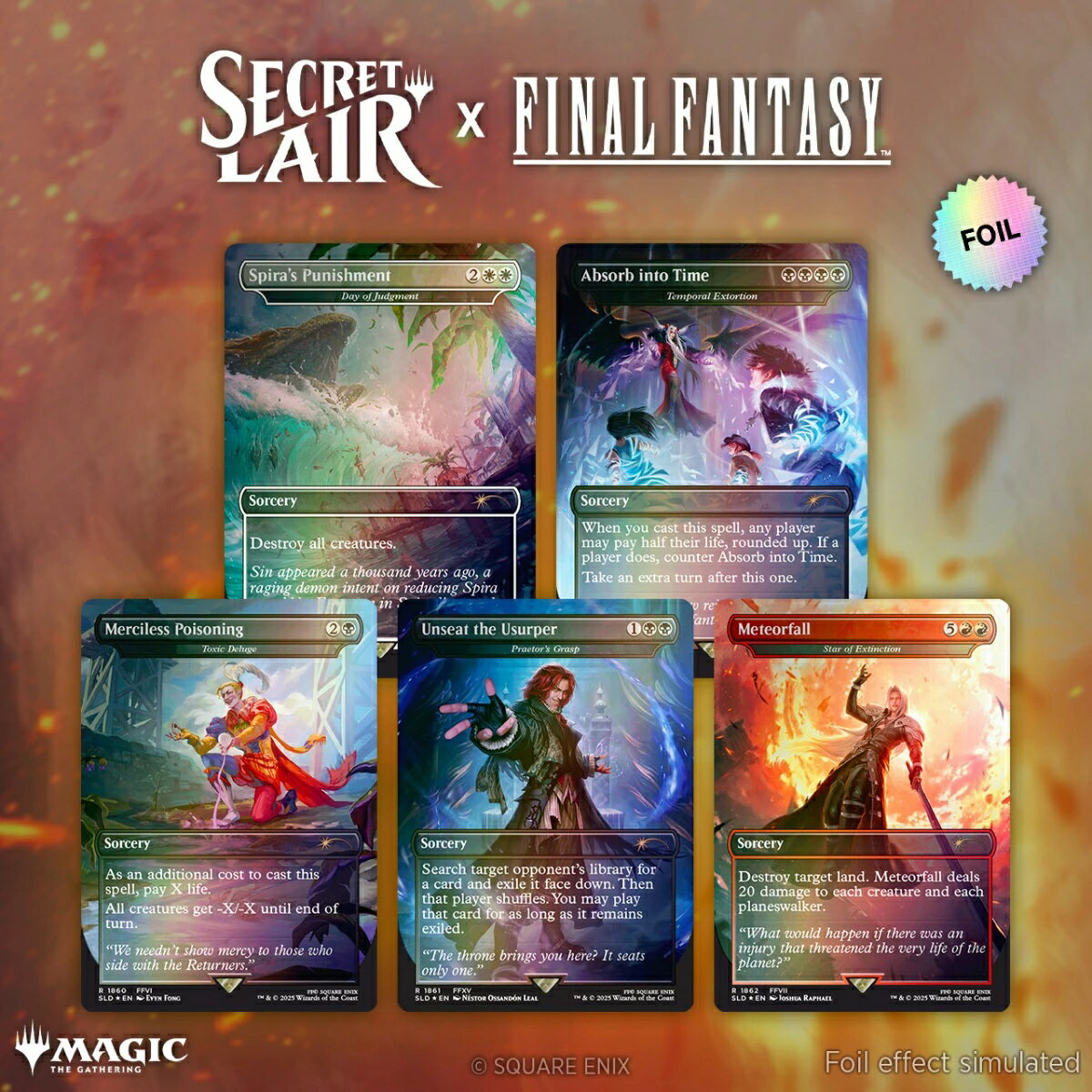 最安スタート】 MTG Secret Lair×FF 召喚獣5種セット R*D様 【最安