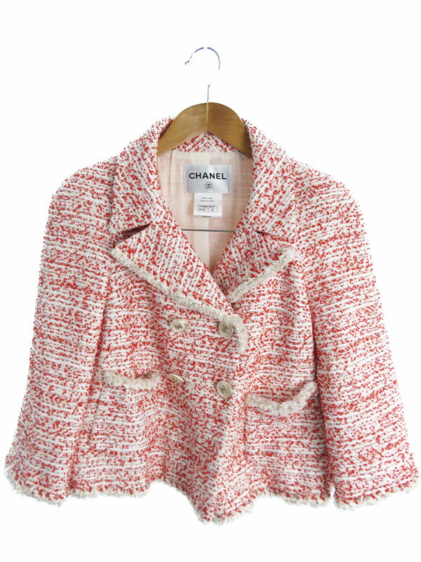 CHANEL】【2ピース】【フランス製】シャネル『ツイード スカートスーツ