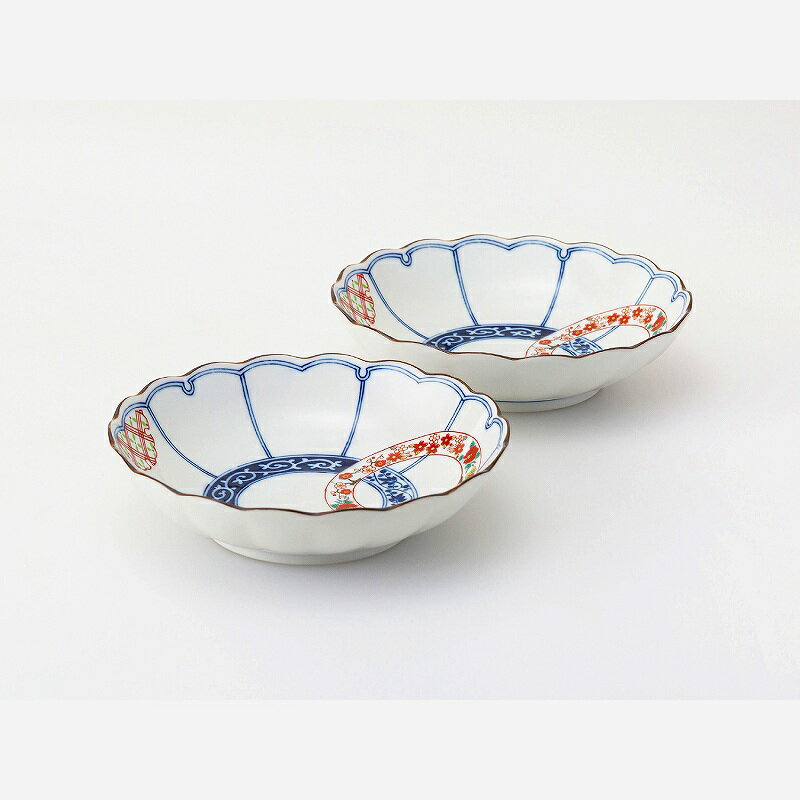 楽天市場】深川製磁 染錦金彩鳳凰 菊割親皿の通販