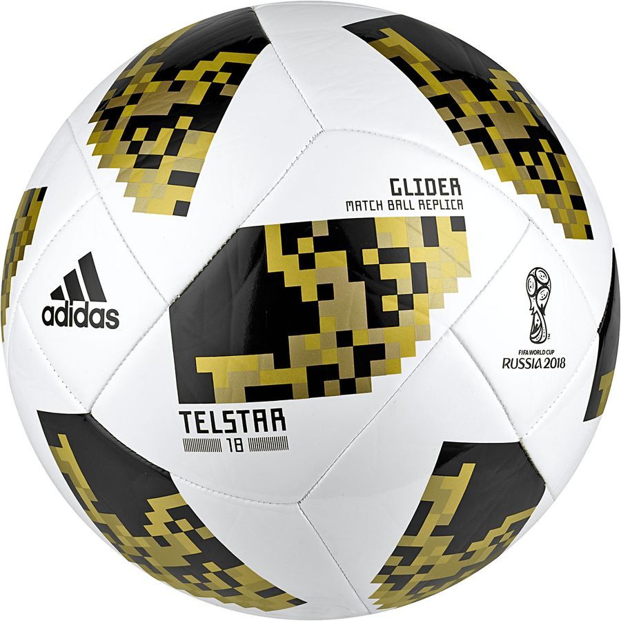 adidas Fußball Weltmeisterschaft 2018 Telstar 18 Glider - Weiß/Gold