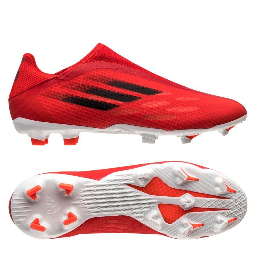adidas X Speedflow .3 Laceless FG Meteorite - Rouge/Noir/Rouge