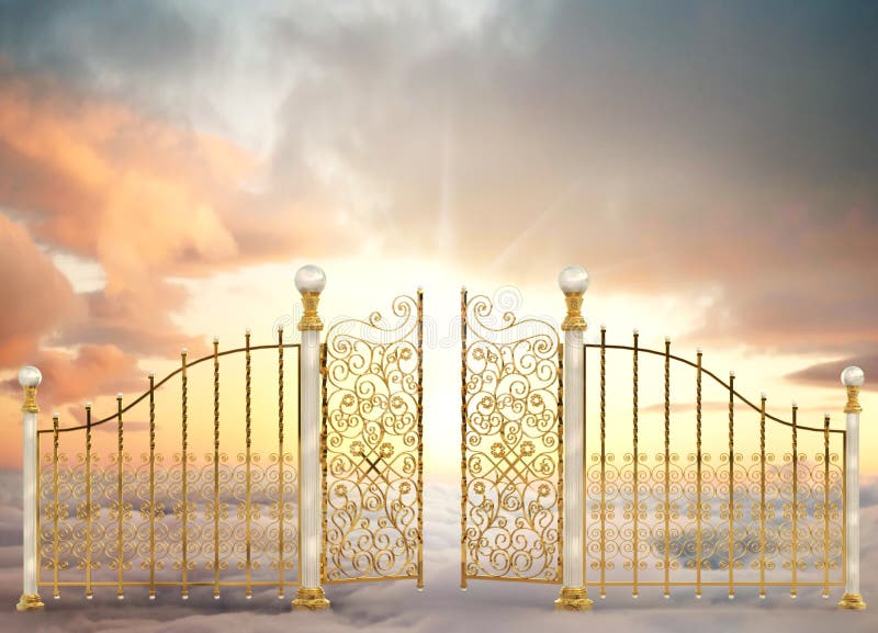 Pearly Gates Landscape stock photo. Image of porthole - 11185616