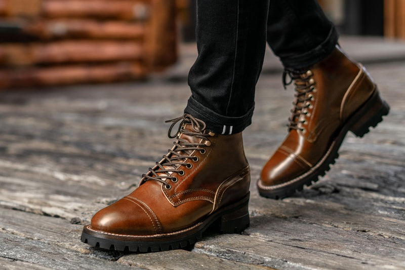 Men's Challenger Boot In Coffee Skinki Cordovan Leather - Thursday
