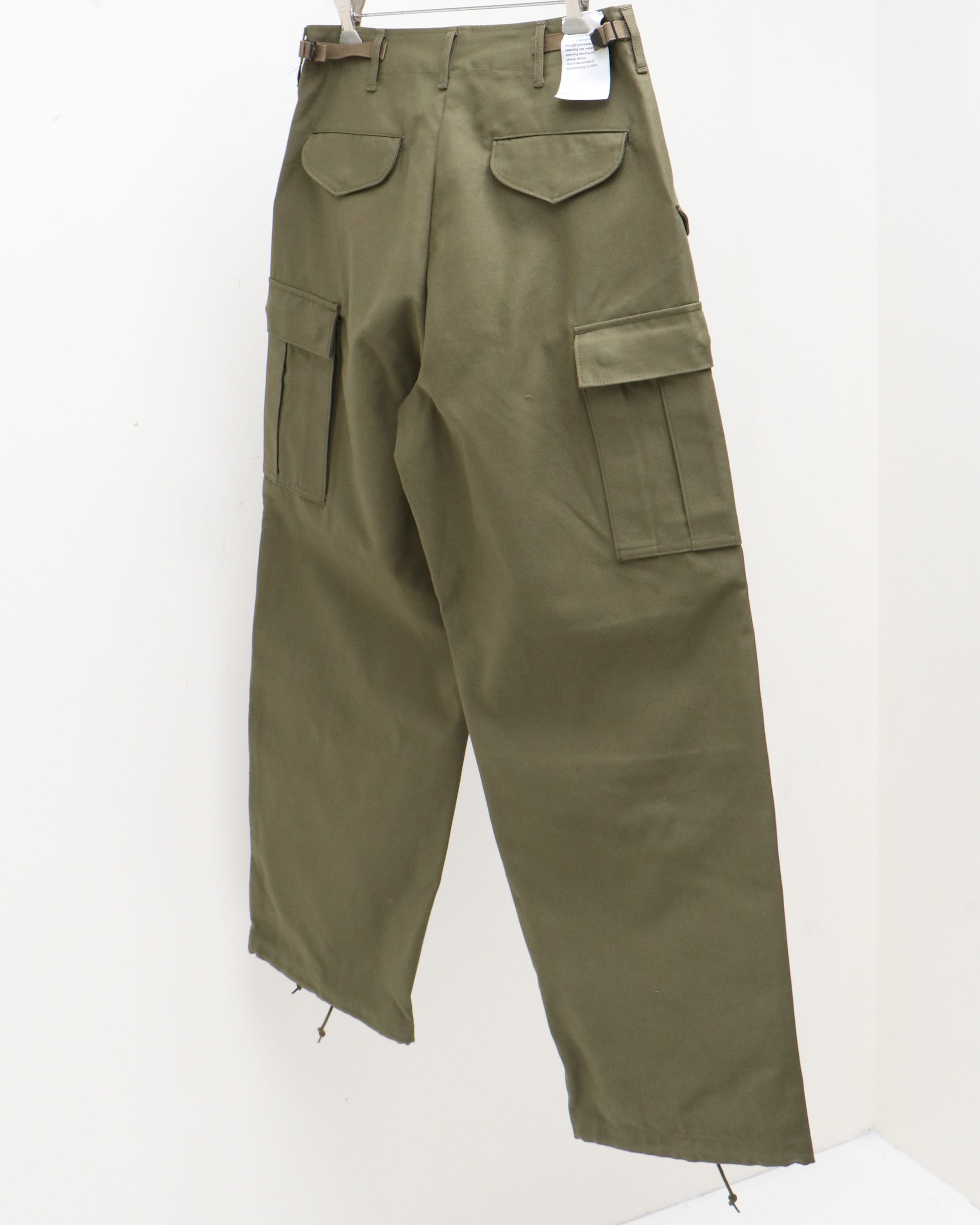 スビンコットン ナイロン バックサテン M65フィールドパンツ OLIVE