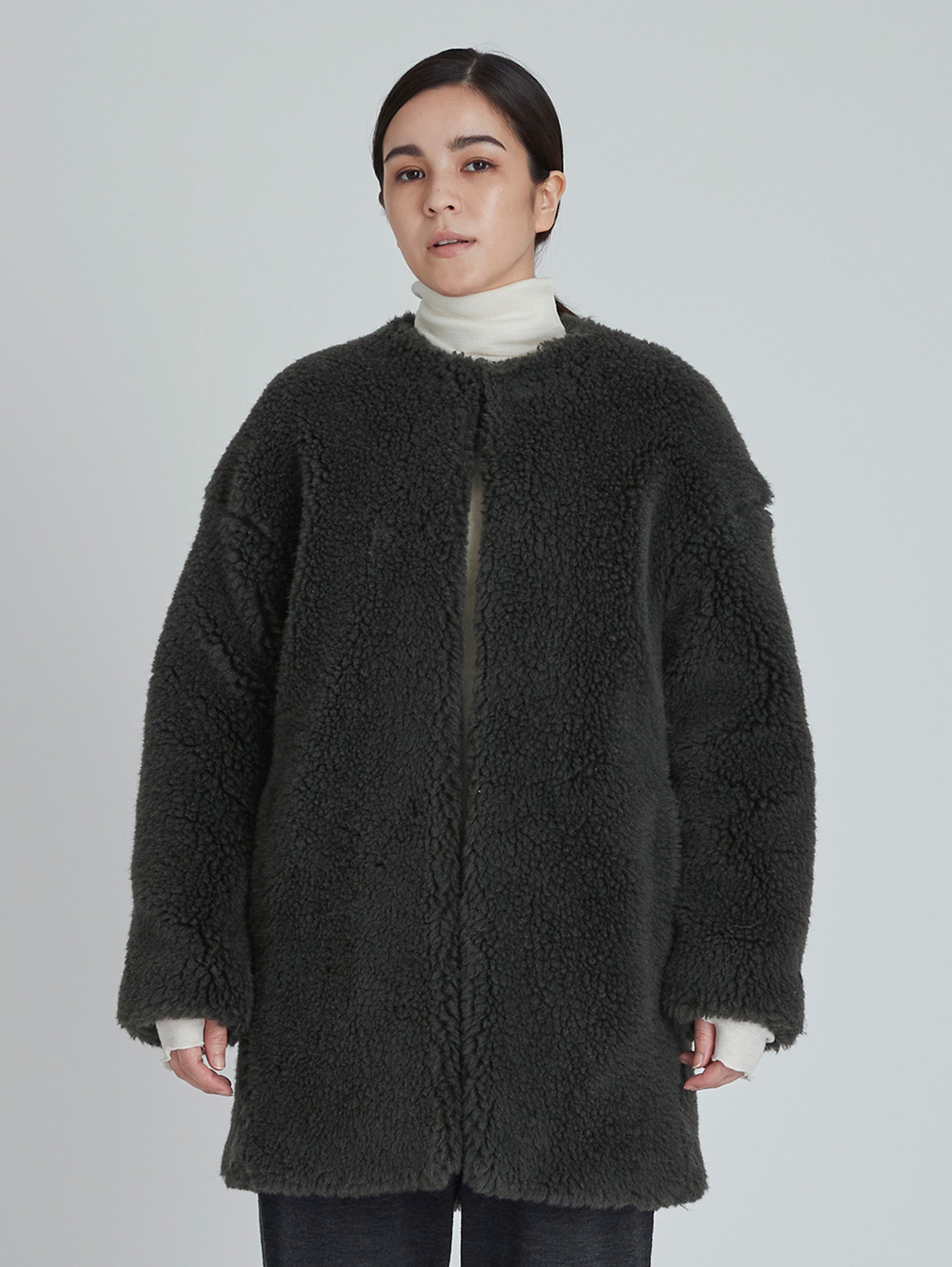 ウールファーロングコート/TBCA-042