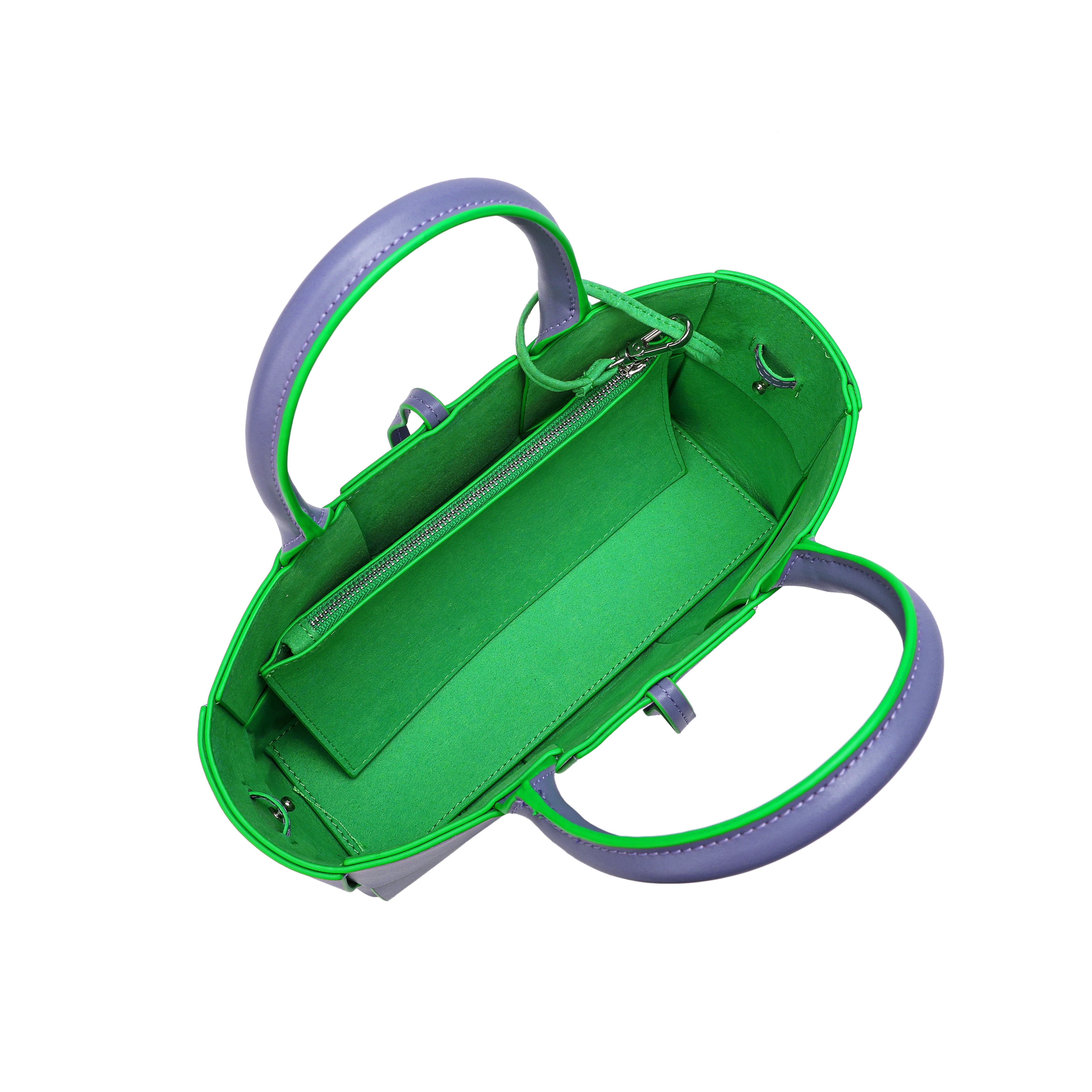 Tiffany & Fred Woven Smooth Leather Top-Handle Shoulder Bag