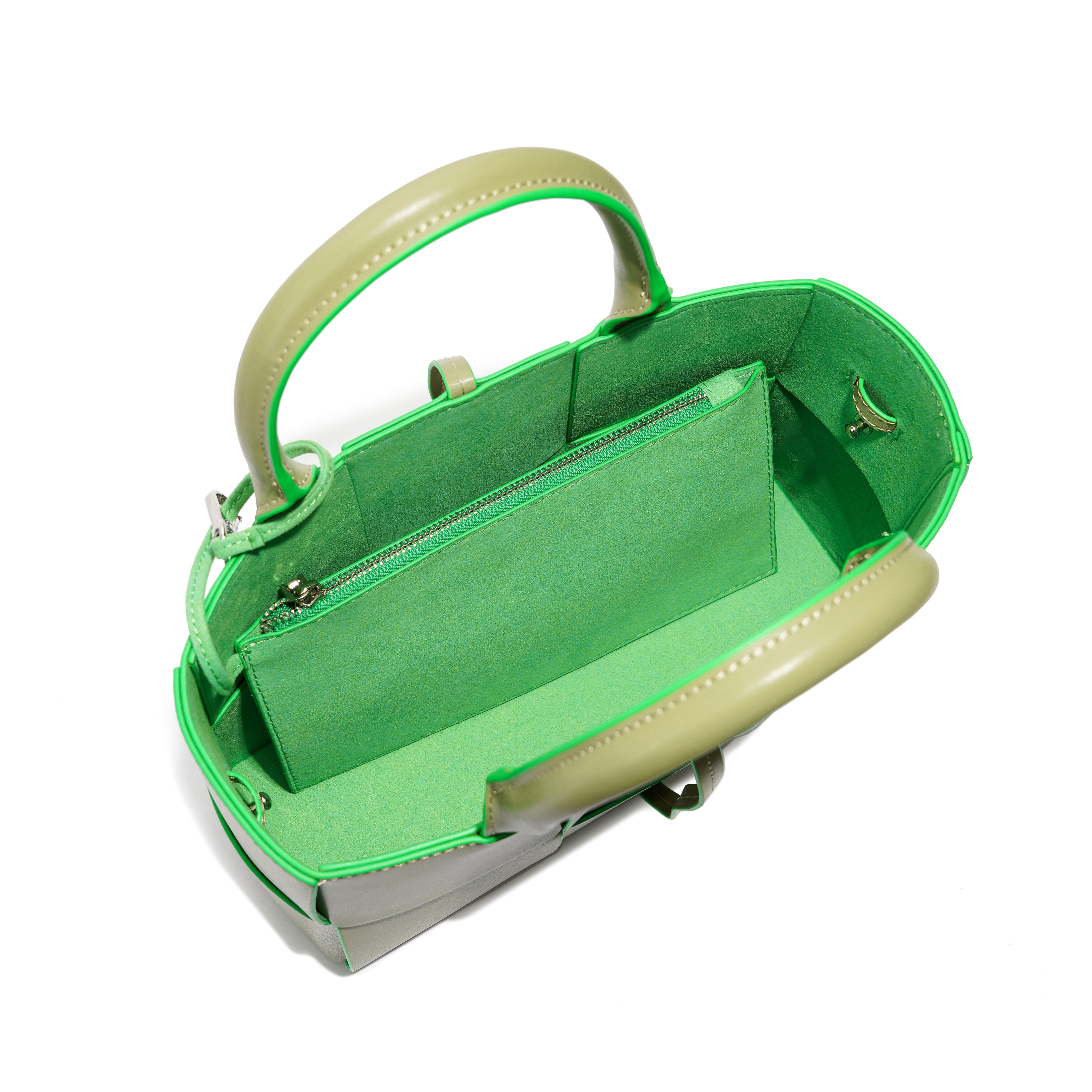 Tiffany & Fred Woven Smooth Leather Top-Handle Shoulder Bag