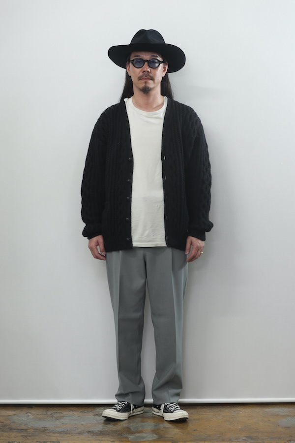 TIGHT / PLEATED TROUSERS ( TYPE-2 )（GRAY）