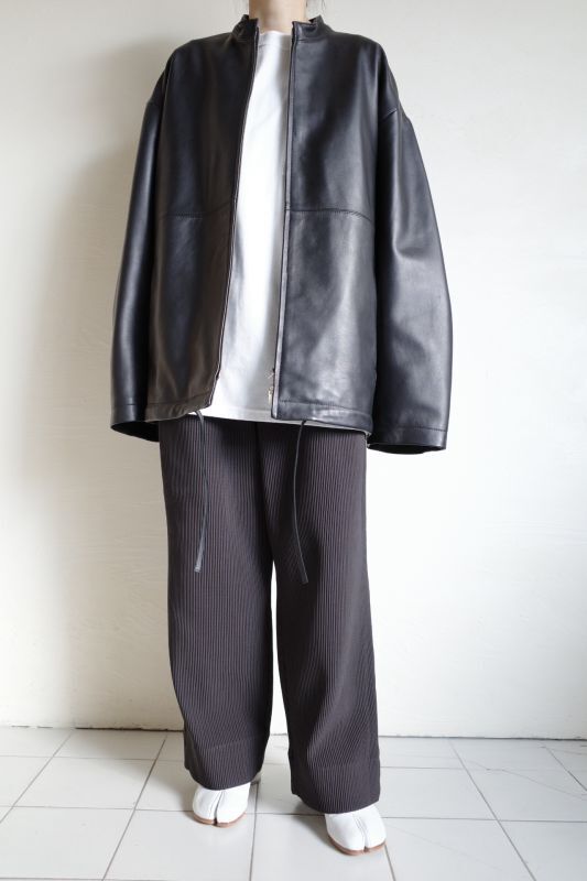 stein OVERSIZED LEATHER ZIP JACKET - tity