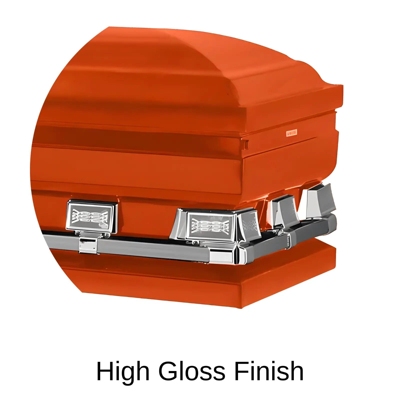 Orange Metal Oversize Casket - Buy Oversize Coffin - Titan Atlas
