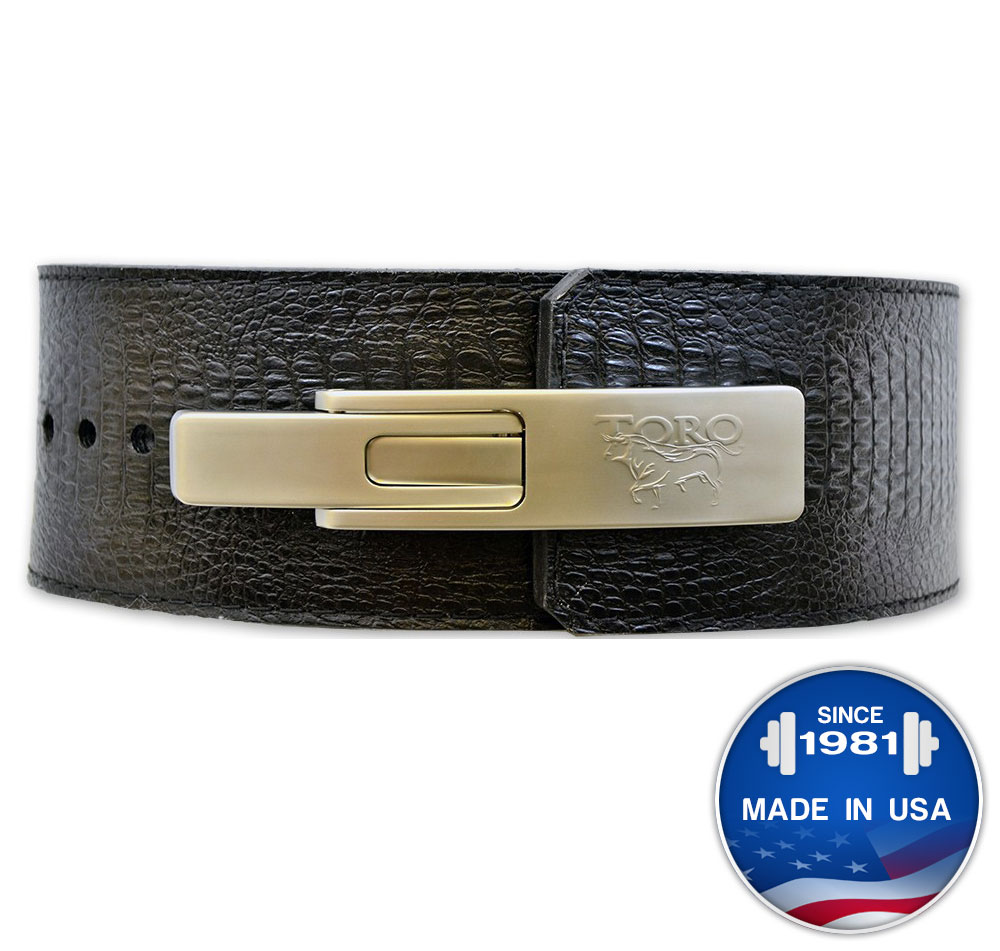 Longhorn™ Exotic Embossed Leather Print Lever Belt – Titan Support