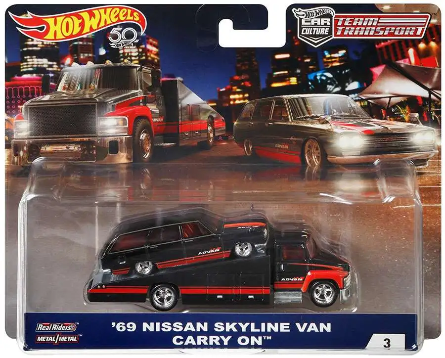 Hot Wheels Car Culture Team Transport 69 Nissan Skyline Van Carry