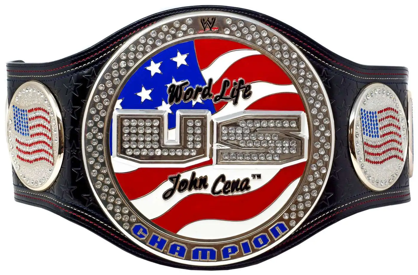 WWE Wrestling John Cena Word Life US Championship Belt Adult - ToyWiz