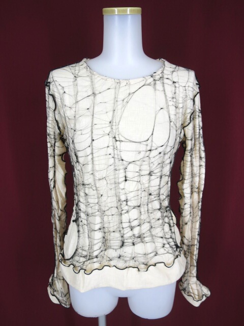 alice auaa 蜘蛛の巣ネット重ね長袖カットソー アリスアウアア | 高価