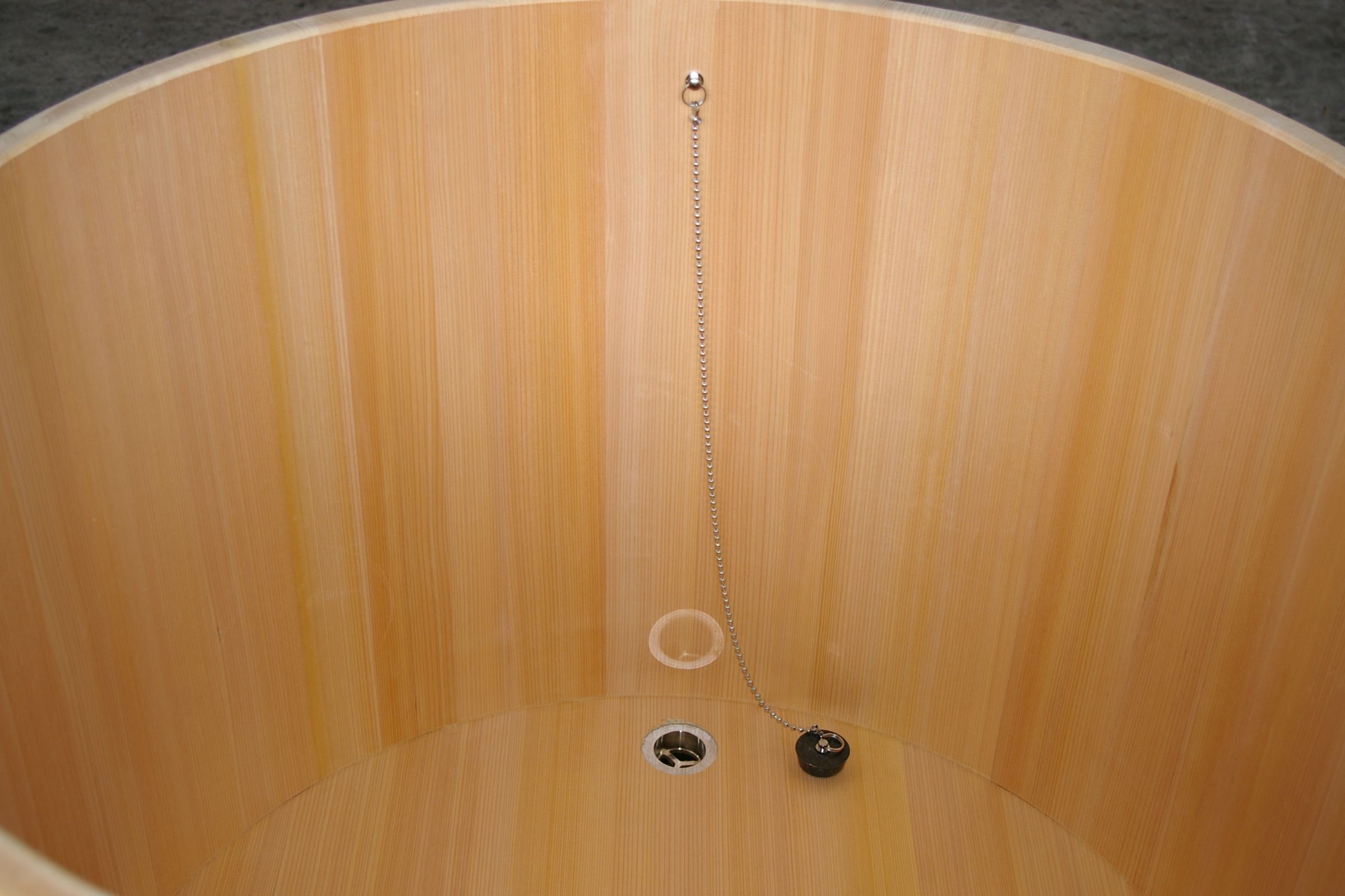 展示・アウトレット丸型浴槽 900外径×740H 椹（サワラ） - 天然木曽檜