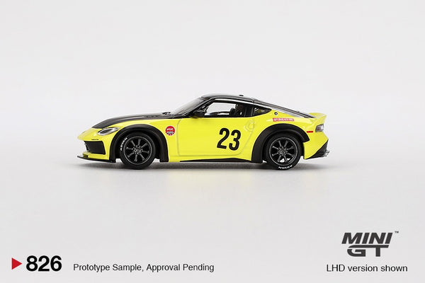 MINI GT 1/64 Nissan Z LB☆NATION WORKS Ikazuchi Yellow LHD