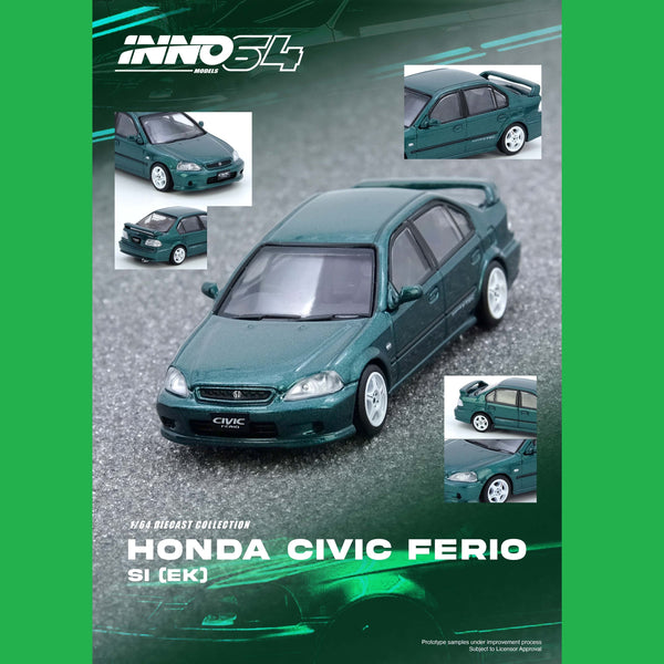PREORDER INNO64 1/64 HONDA CIVIC Ferio Si (EK) Green IN64-EKS