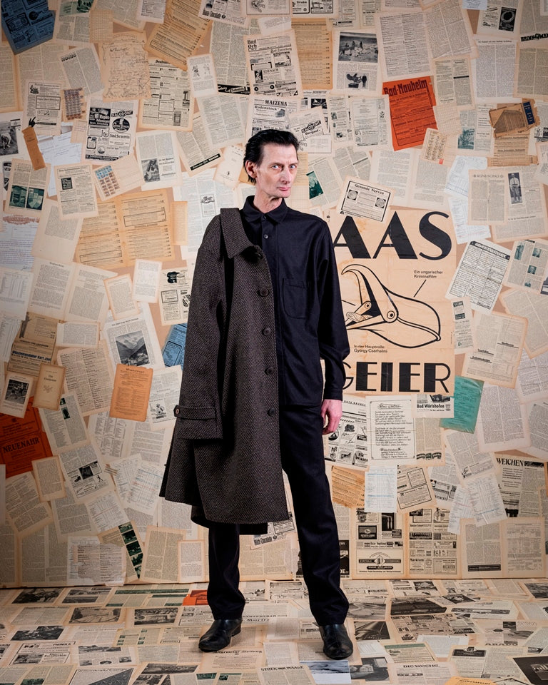 frank leder / フランクリーダー】BROWN STRUCTURED WOOL COAT / Brown