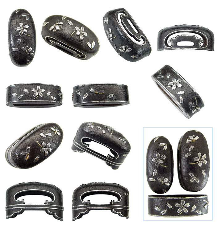 日本刀の縁頭・桜花三点揃｜日本刀・刀剣 販売専門店・東京【十拳】