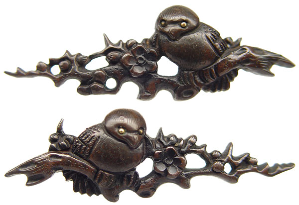 日本刀の目貫・梅鶯｜日本刀・刀剣 販売専門店・東京【十拳-TOKKA-】