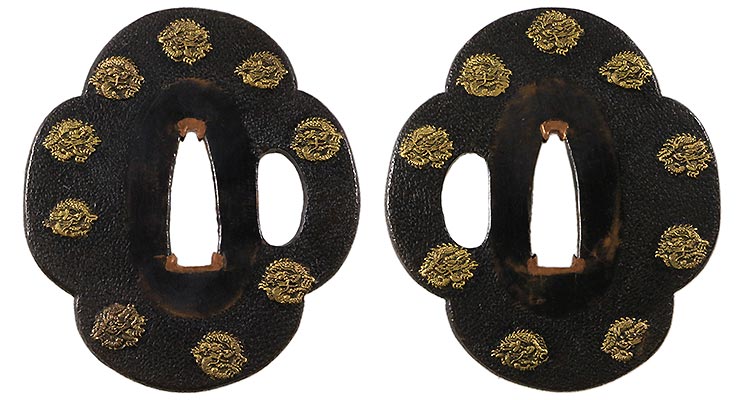 透かし鍔 柳生 尾張 氷柱 つらら 木瓜 透かし鐔 鍔 鐔 日本刀