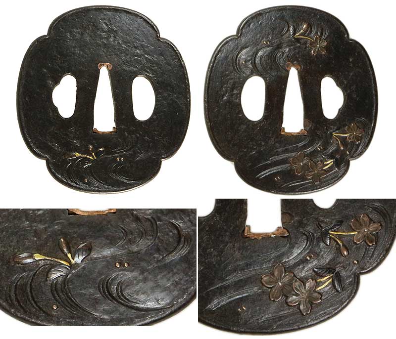 刀装具 鉄鍔 鐔 ① 武具 刀 大鍔 刀鍔八枚セット 鉄製鍔8枚セット 鉄製