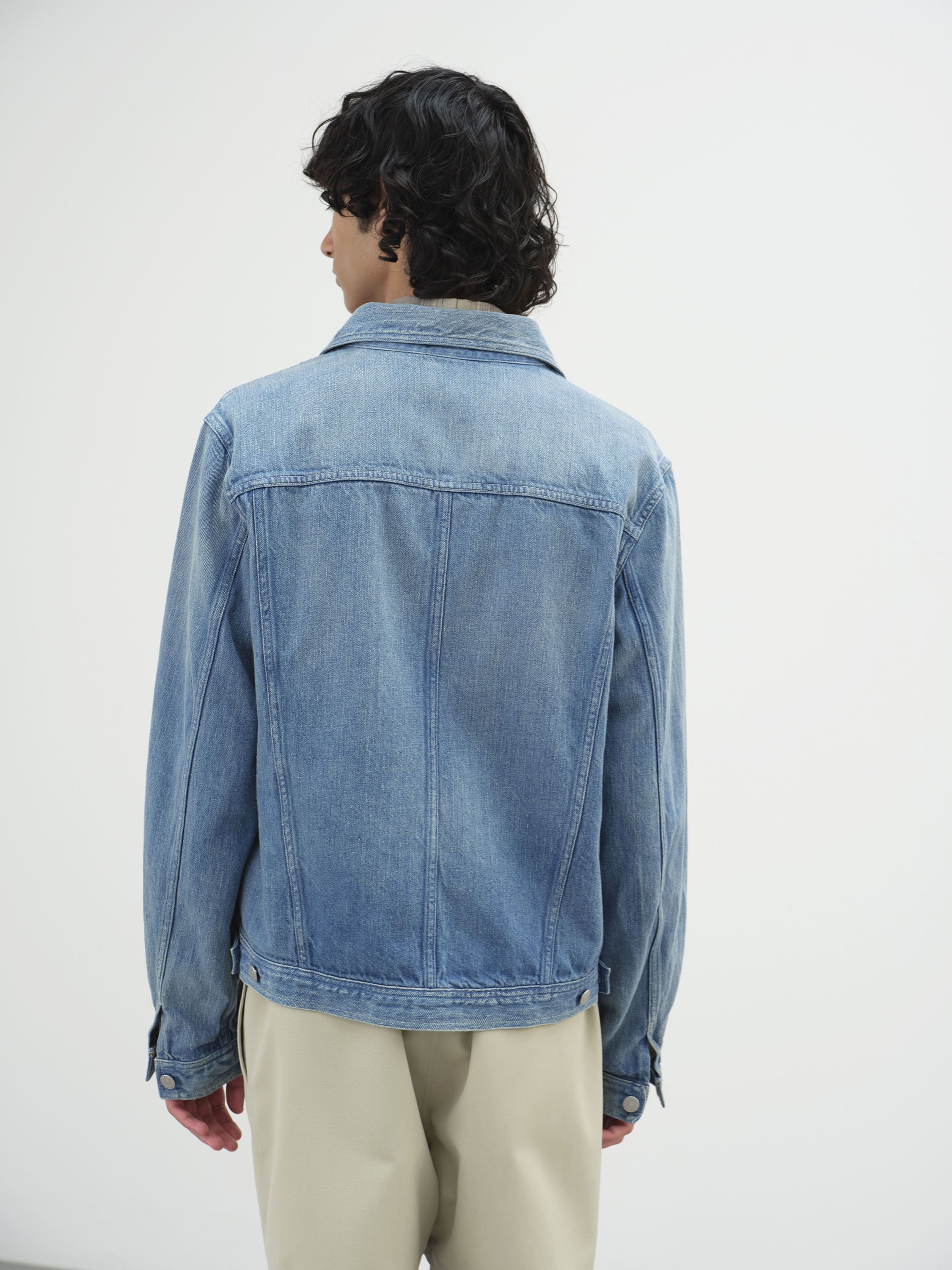AURALEE Selvedge Faded Light Denim Blouson - LIGHT INDIGO – Totem