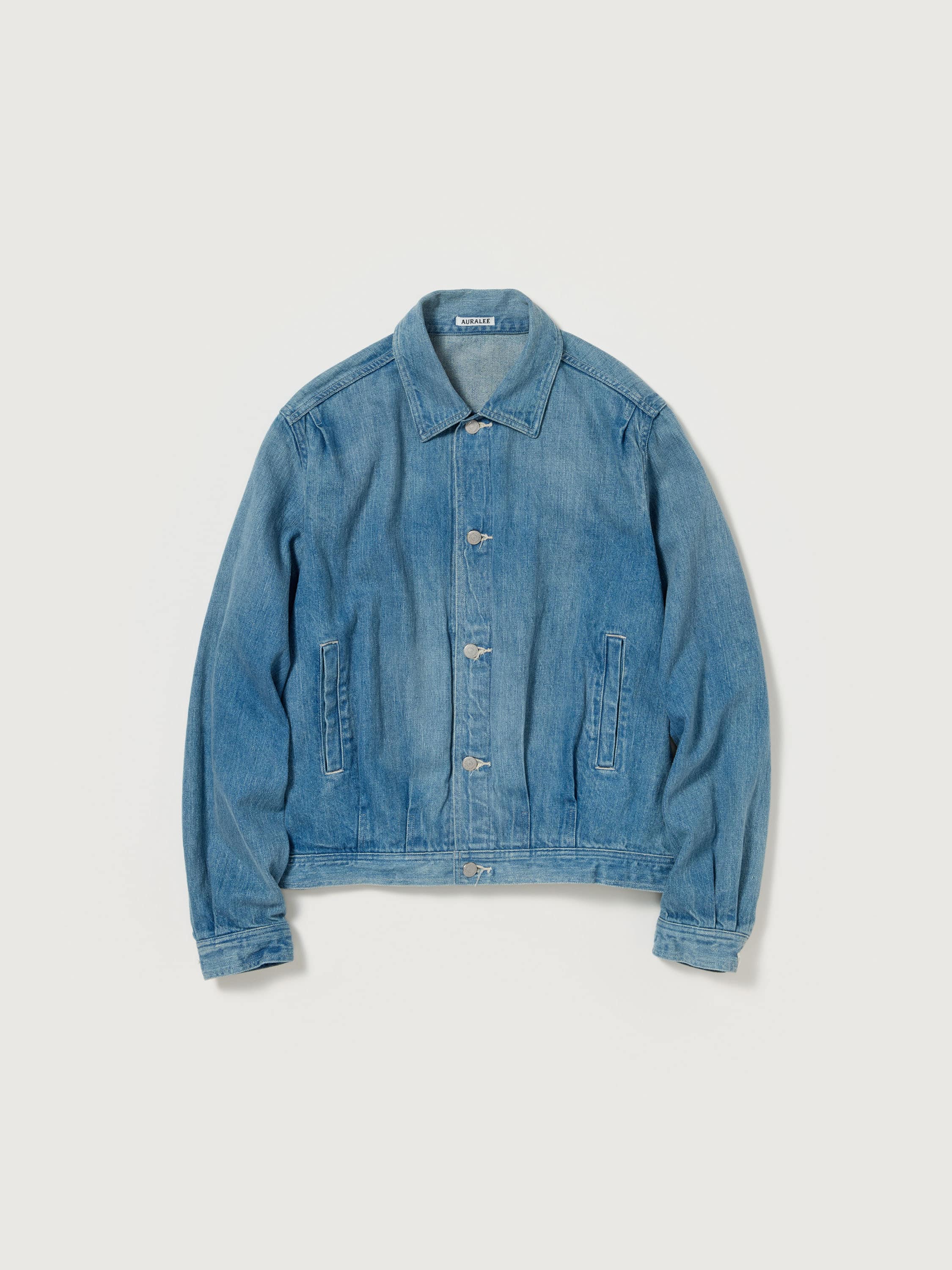 AURALEE Selvedge Faded Light Denim Blouson - LIGHT INDIGO – Totem
