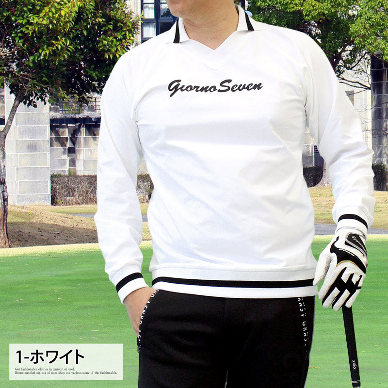 GIORNO SEVEN ジョルノセブン ゴルフウェア メンズ Vネック襟 トップス