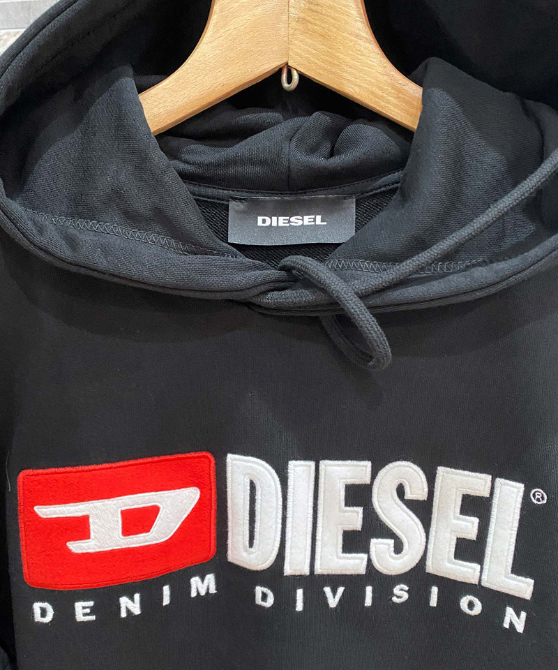 DIESEL ディーゼル ワッペンロゴ刺繍 スウェット プルオーバーパーカー