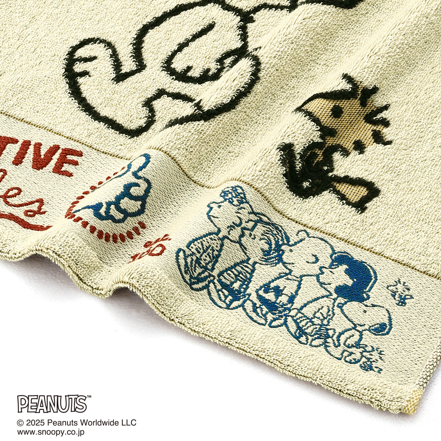 PEANUTS』スヌーピー ポジティブ ループ付ウォッシュタオル – タオル
