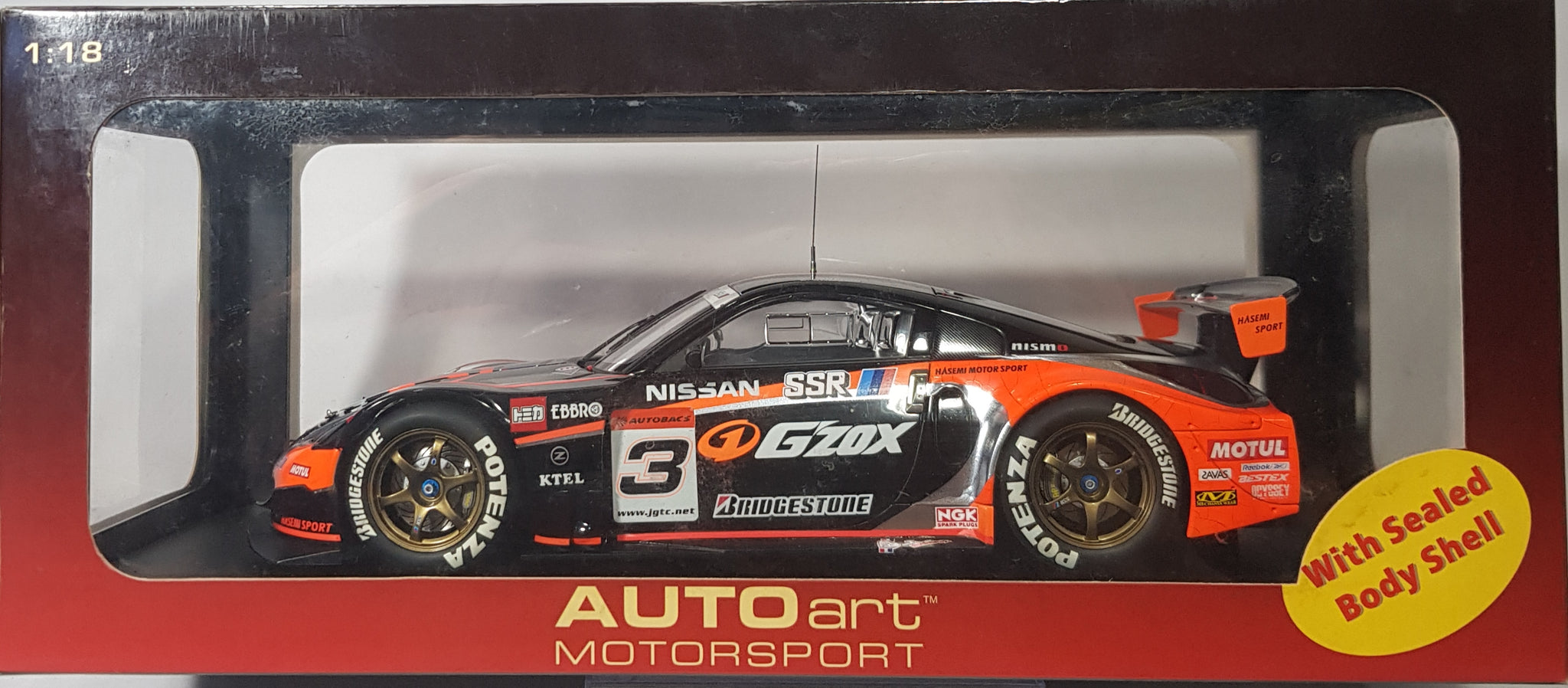 1:18 Autoart Nissan Fairlady Z JGTC 2004 G Zox SSR Hasemi #3