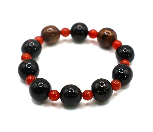 希少黒珊瑚 ブラックコーラルの丸玉ブレスレット｜TSKオンラインショップ