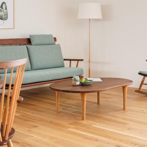 楽天市場】飛騨家具 HIDA 飛騨産業 侭 リビング 豆型天板 国産家具