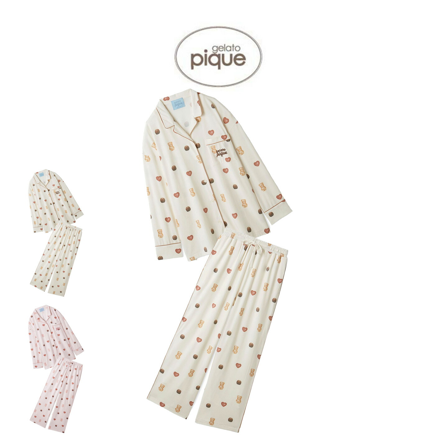 楽天市場】ジェラートピケ パジャマ（サイズ（S/M/L）フリー・性別