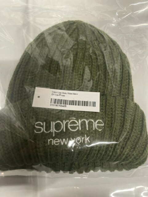 楽天市場】2023AW/Supreme Classic Logo Chunky Ribbed Beanie