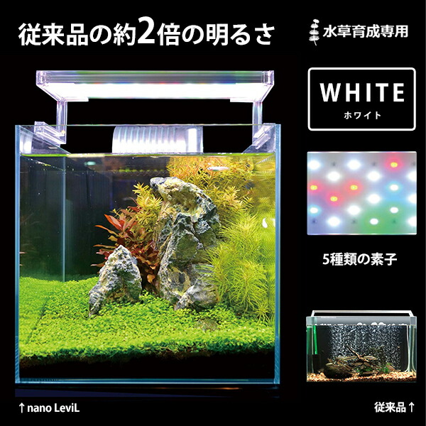 楽天市場】ゼンスイ 超薄型 LEDランプ 120cm水槽用 ホワイト nano