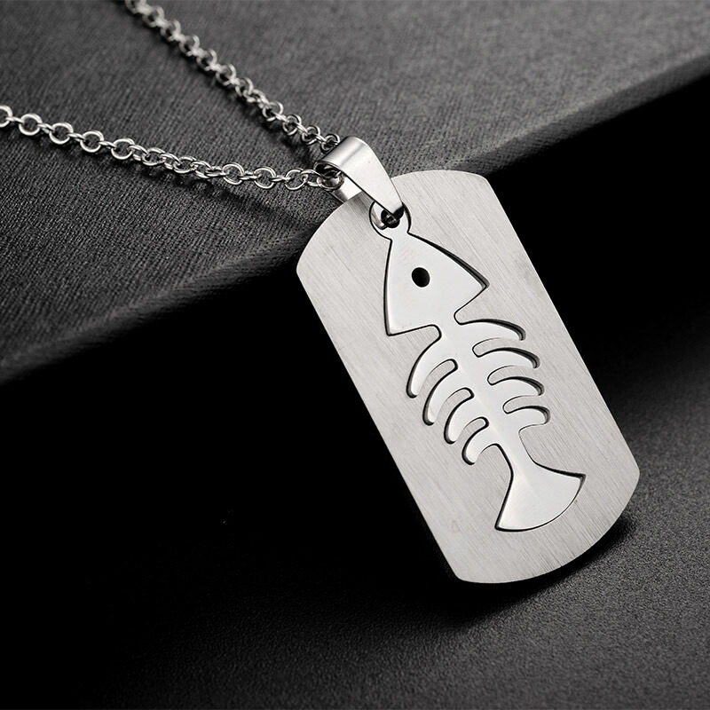 楽天市場】魚の骨ペンダントトップ 1個販売 フィッシュボーン 2枚の