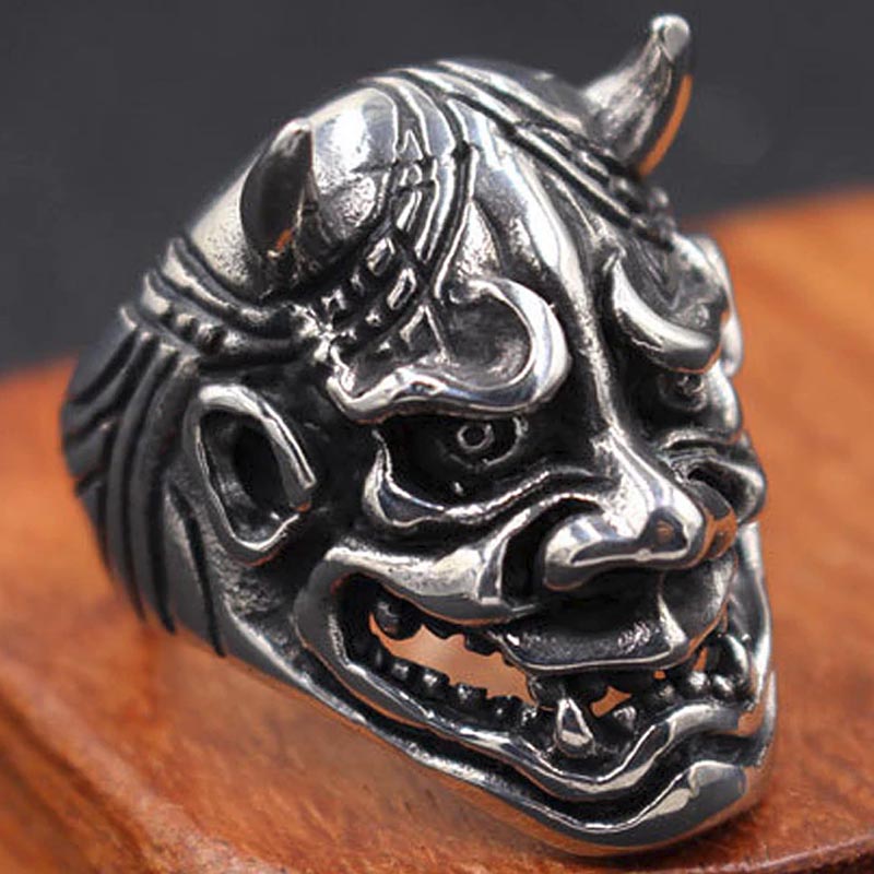 楽天市場】鬼ステンレスリング（PMT058） サイズ/32号 オニ 般若 節分