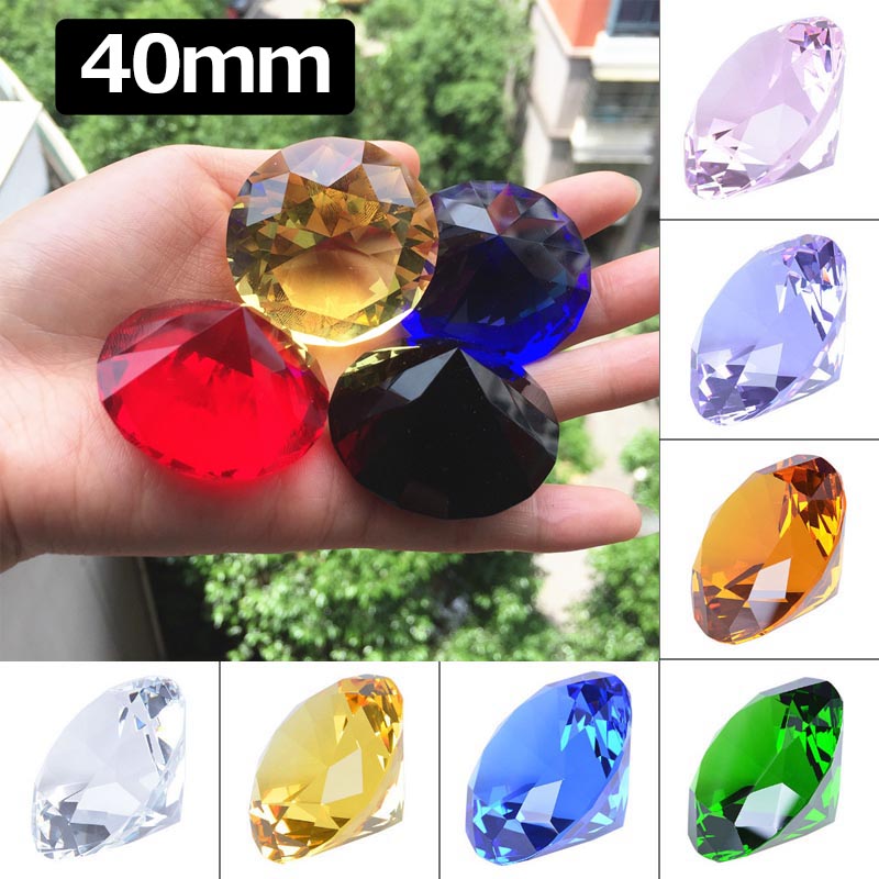 楽天市場】40mm クリスタルダイヤモンドカットガラスディスプレイ