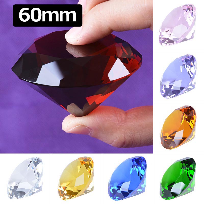 楽天市場】60mm クリスタルダイヤモンドカットガラスディスプレイ