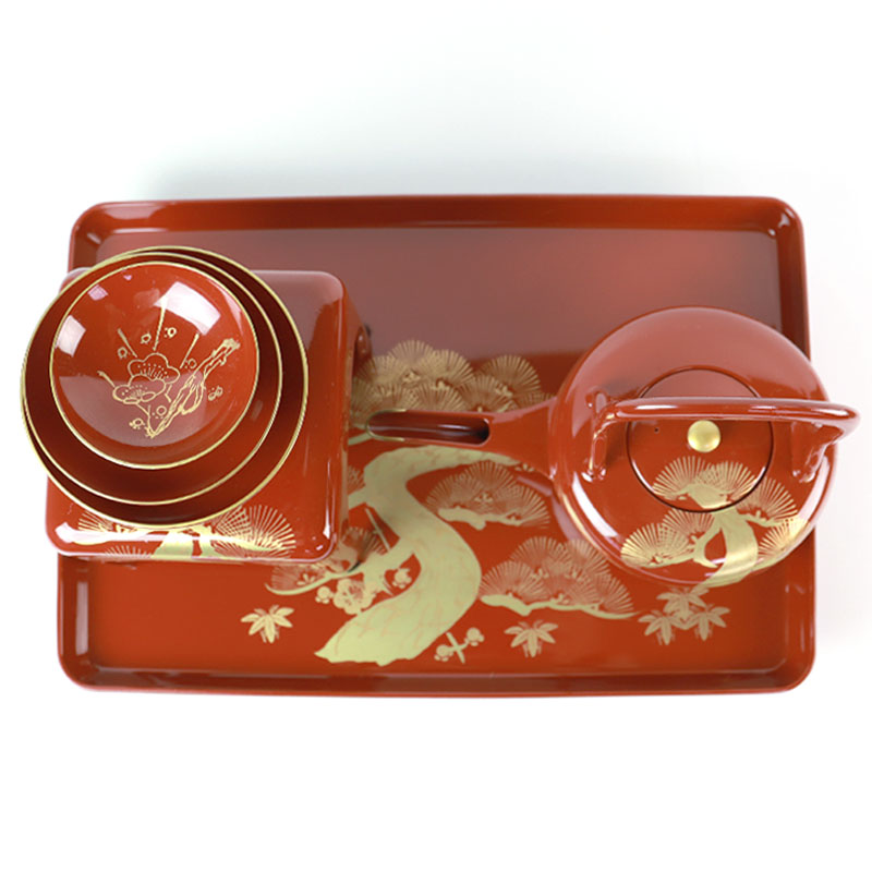 楽天市場】【5％クーポン配布中 23日まで】 日本製 屠蘇器 総朱 松竹梅