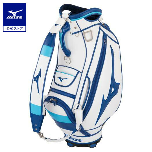 Mizuno ツアーモデルゴルフキャディバッグ ホワイト/ブルー Mizuno