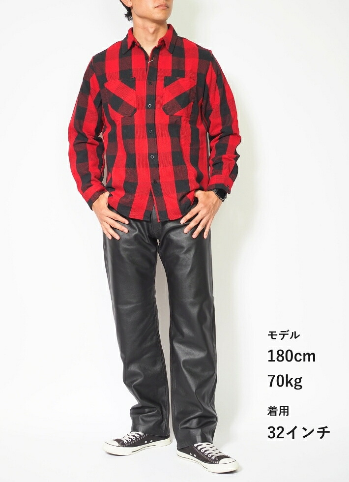 楽天市場】LEE リー レザーパンツ 本革 ストレート ライダースパンツ