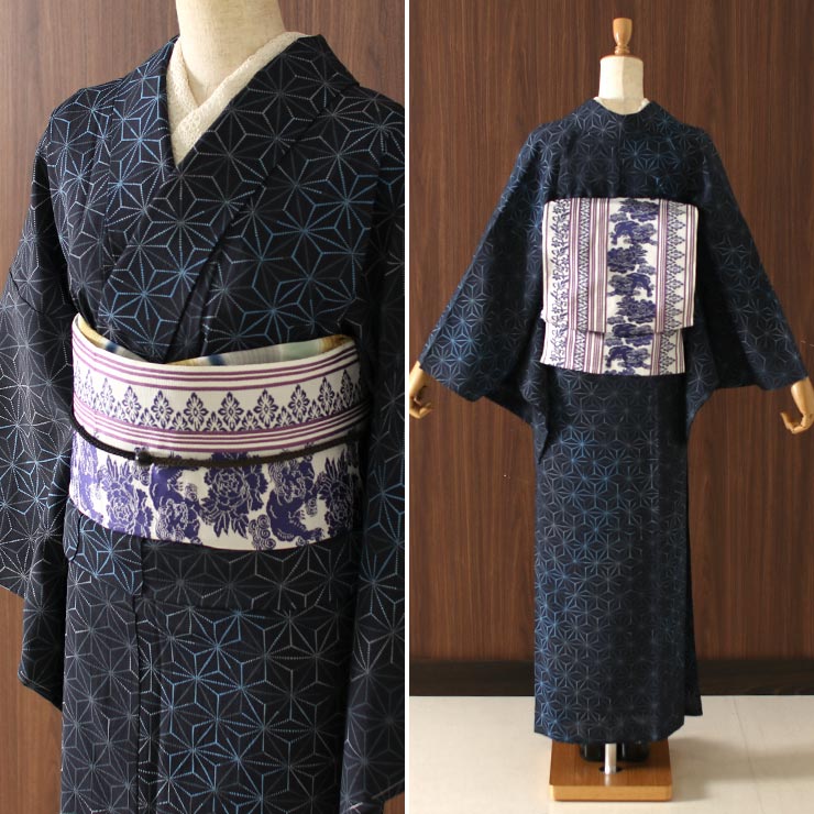 楽天市場】[セオα] 浴衣 麻の葉ぼかし(濃紺） ゆかた セオアルファ