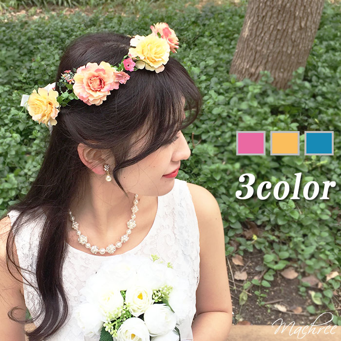 楽天市場】【メール便 送料無料】花冠 ヘッドドレス ヘアアクセサリー