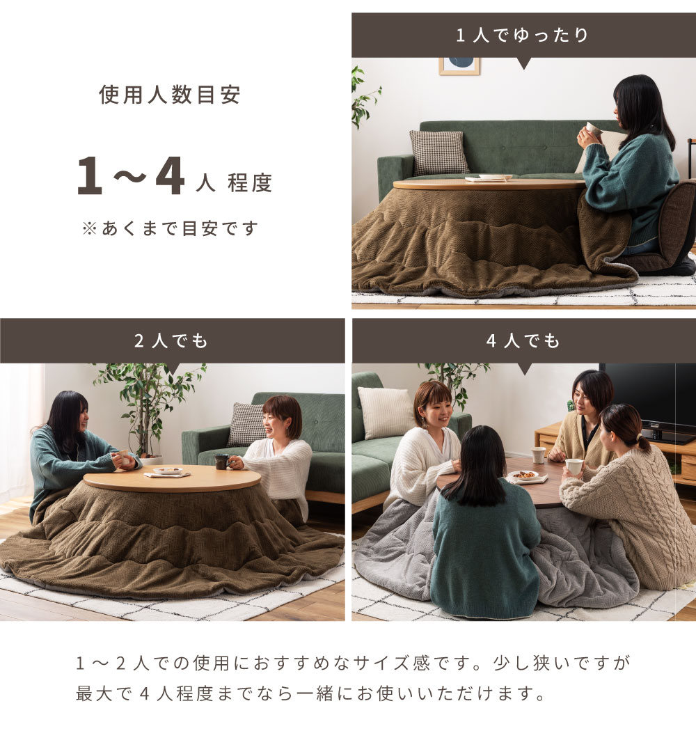 楽天市場】こたつ フラットヒーター 丸型 円形 90 90 こたつテーブル