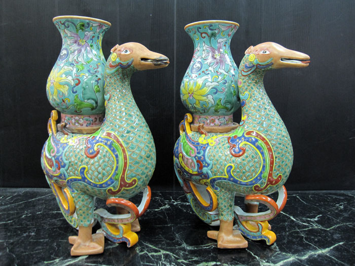 宋汝窯清涼寺開片琮式瓶 景徳鎮 陶磁器 装飾品 現代工芸品 美術品 置物