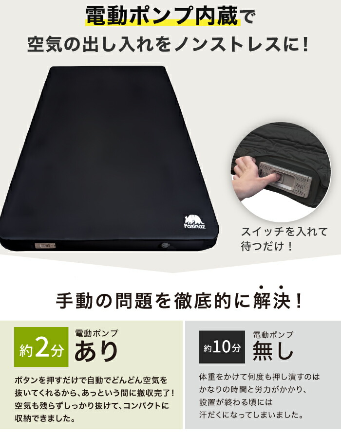 楽天市場】【コンパクトモデル登場！】 電動 インフレーターマット